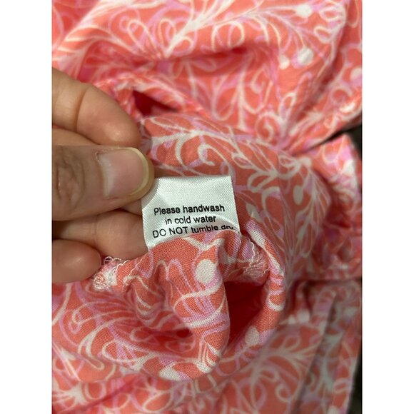 Cinta Tomato Sleeveless Pink White Floral Sun Dress - Picture 8 of 9